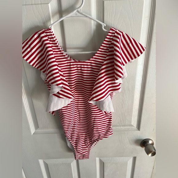 NWT Habitual Girls Stripped Swimsuit _ 14 - Picture 1 of 5